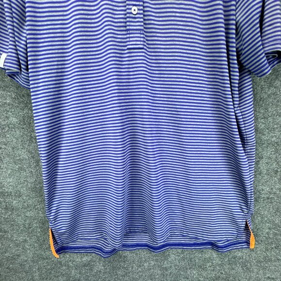 Ralph Lauren RLX Polo Shirt Mens Large Purple Gray Golf Performance Deerwood CC - Picture 3 of 13